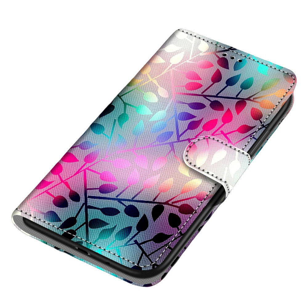 Anymob iPhone Case Fashion Magnetic Flip Rainbow Leaves Painting Leather Cover-Mobile Phone Cases-PEROZ Accessories