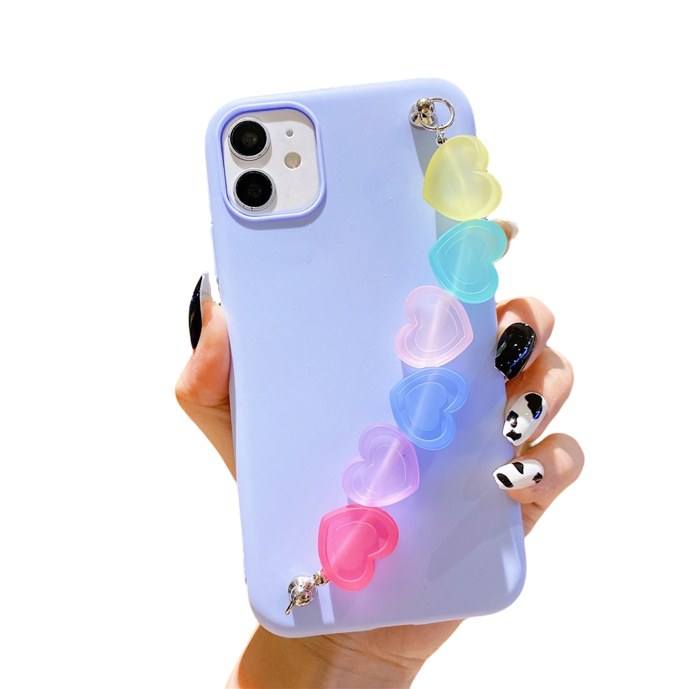 Anymob iPhone Case Transparent Bracelet Soft Silicone Cover With Love Wrist Strap-Mobile Phone Cases-PEROZ Accessories