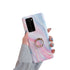 Anymob Samsung Pink And Lavender Marble Finger Ring Phone Case Soft Silicon Cover-Mobile Phone Cases-PEROZ Accessories