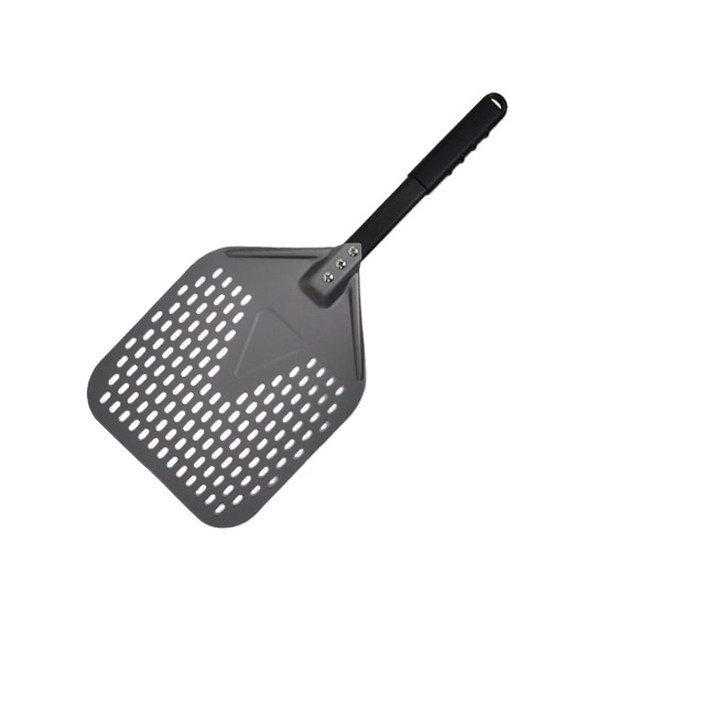Anygleam Pizza Shovel 25cm X 55cm Dark Grey for Perforated Peel with Metal Handle Oven Turning Baking Accessory-Spatula and Shovel-PEROZ Accessories