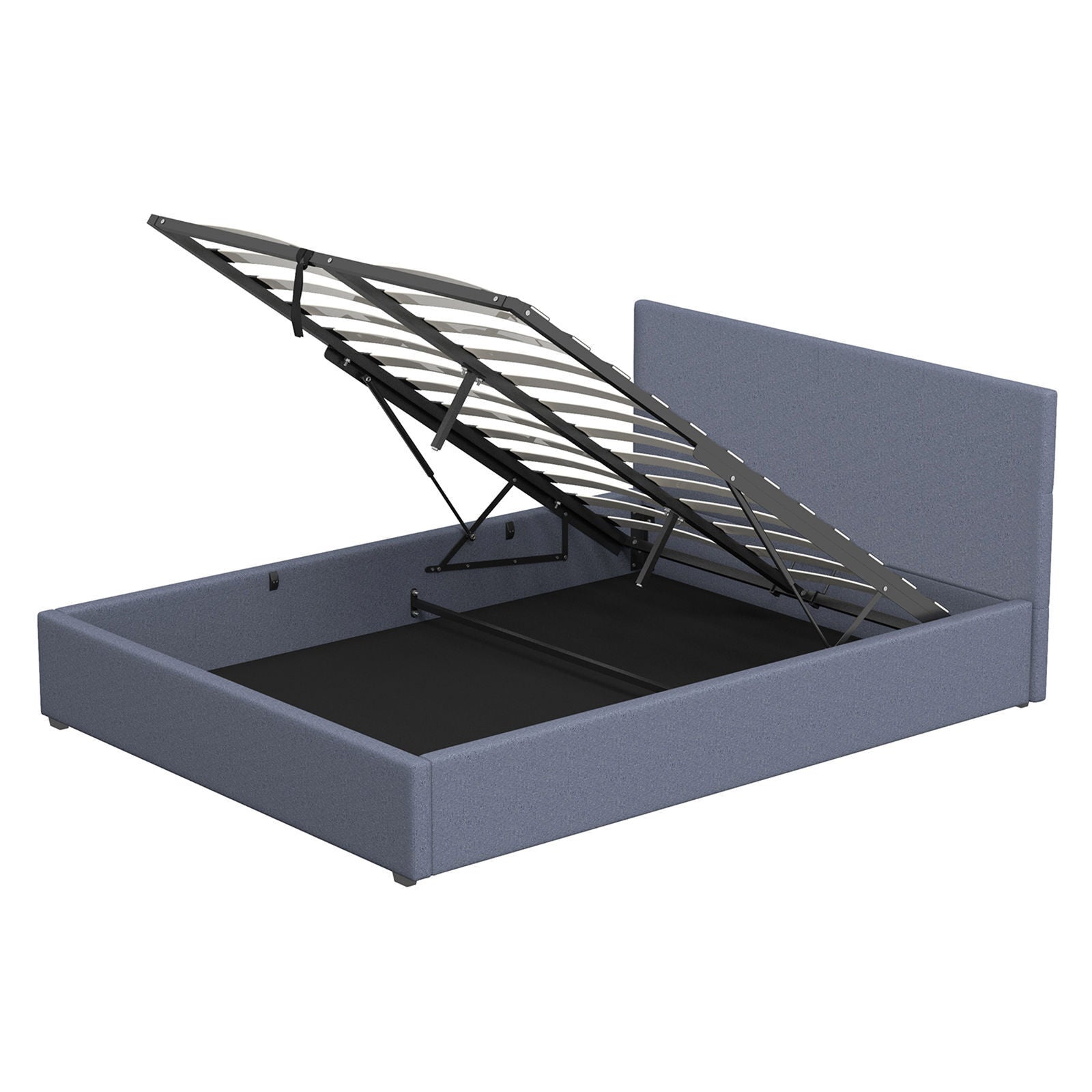 Milano Luxury Gas Lift Bed Frame Base And Headboard With Storage-Bed Frames & Bases-PEROZ Accessories
