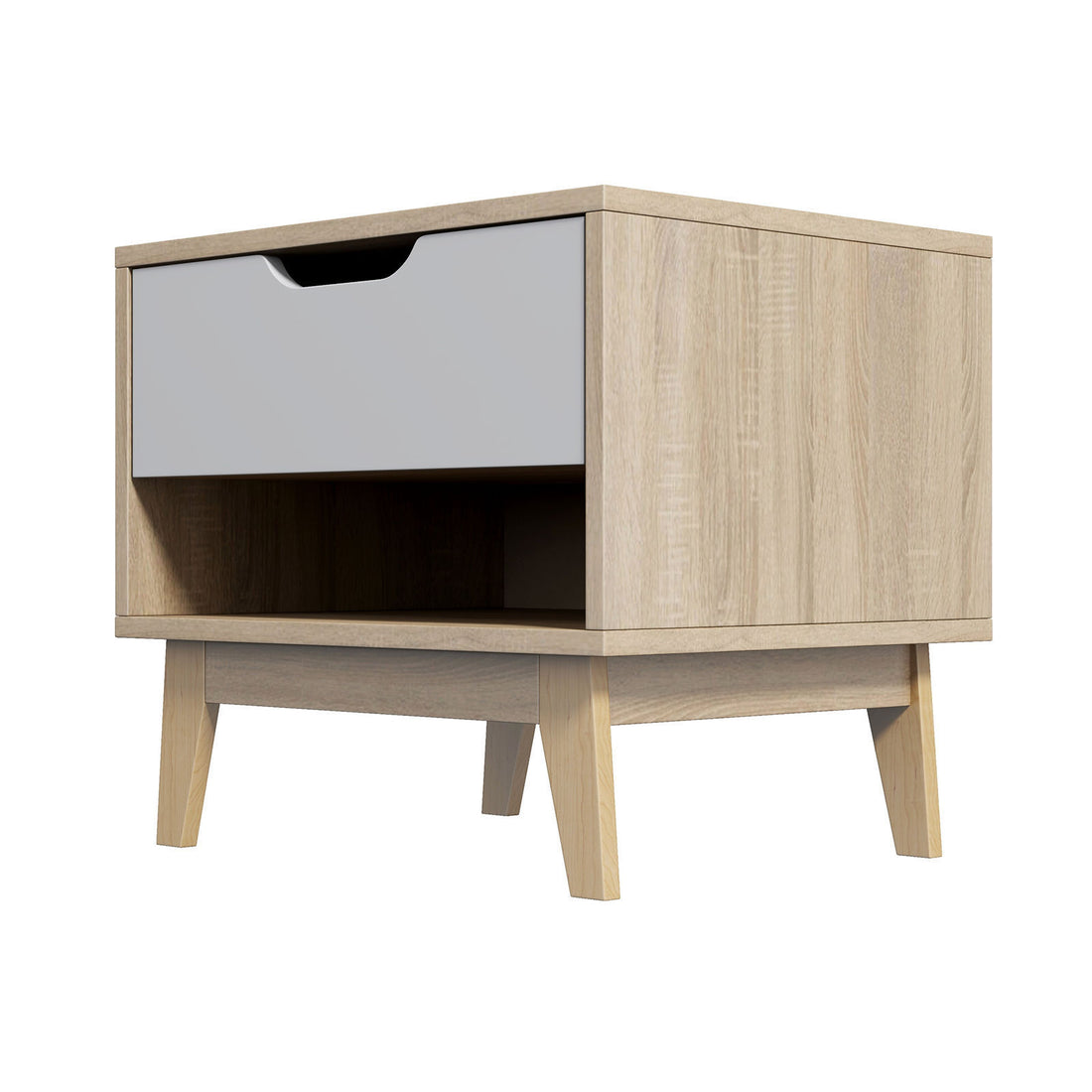 Milano Decor Bedside Table Manly Drawers Nightstand Unit Cabinet Storage-Bedside Tables-PEROZ Accessories