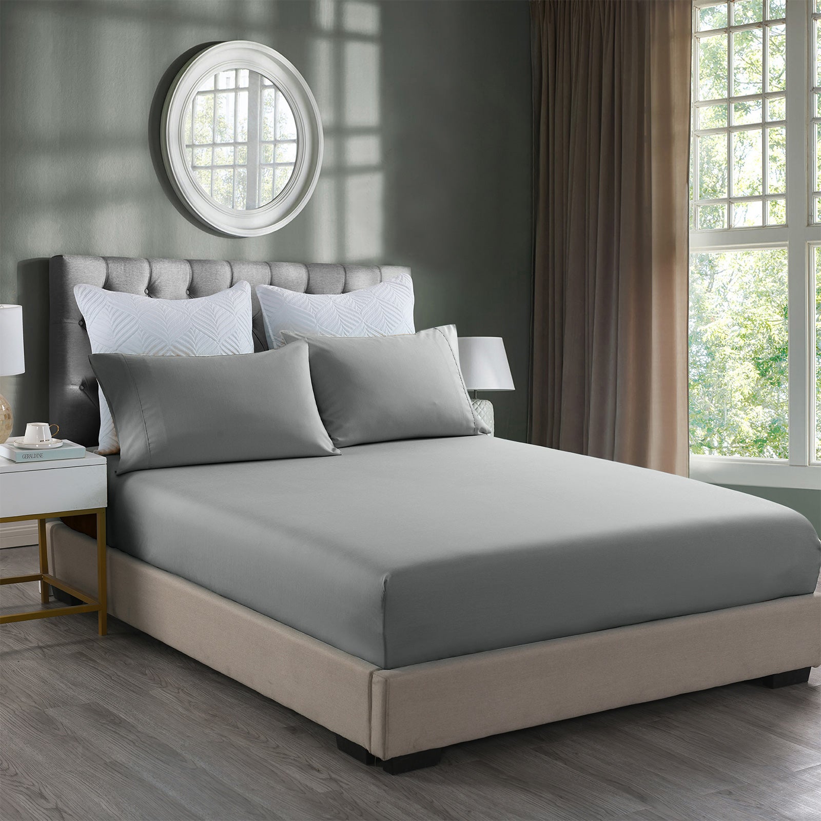 Royal Comfort 2000TC 3 Piece Fitted Sheet and Pillowcase Set Bamboo Cooling-Bed Linen-PEROZ Accessories