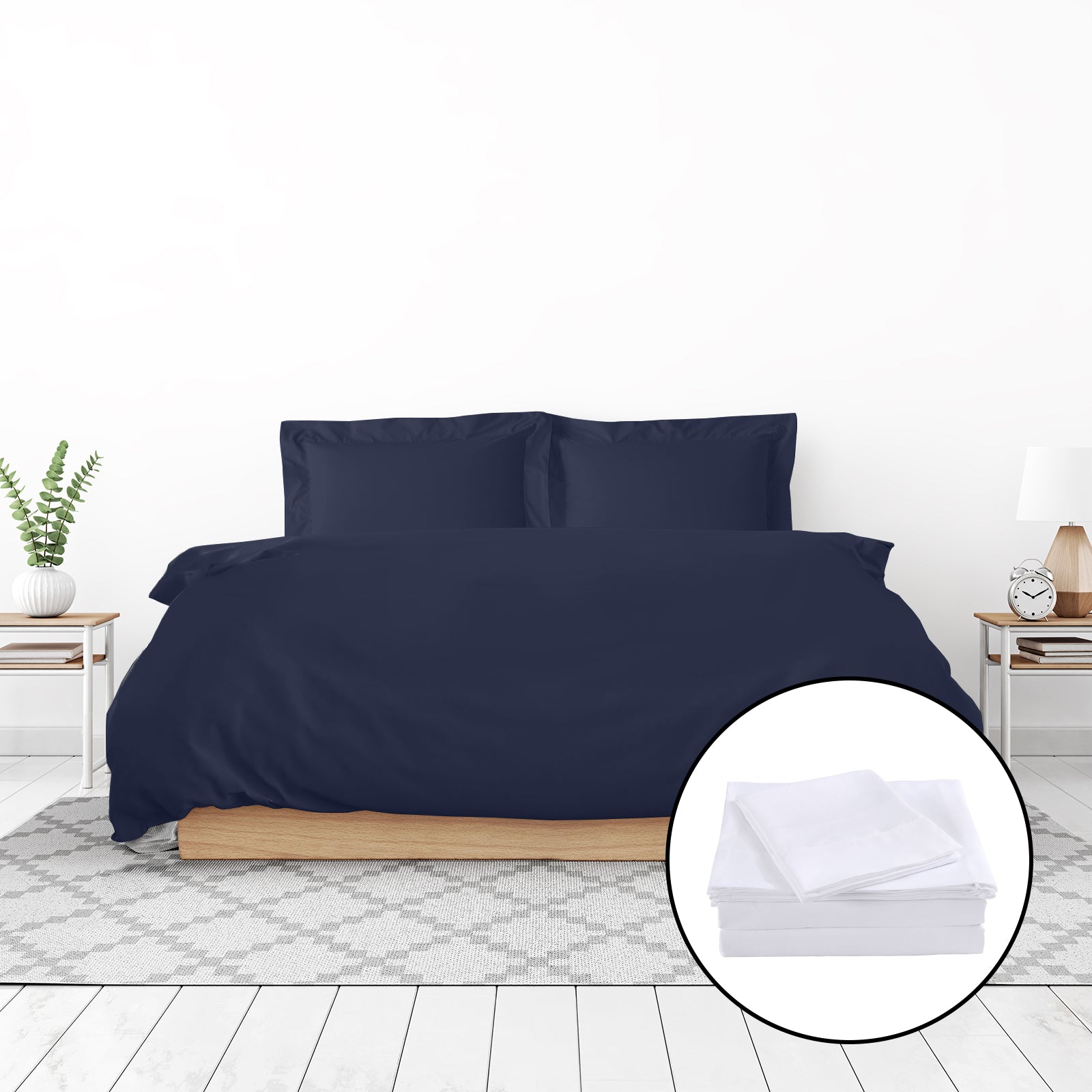 Royal Comfort 1000 Thread Count Bamboo Cotton Sheet and Quilt Cover Complete Set-Bed Linen-PEROZ Accessories