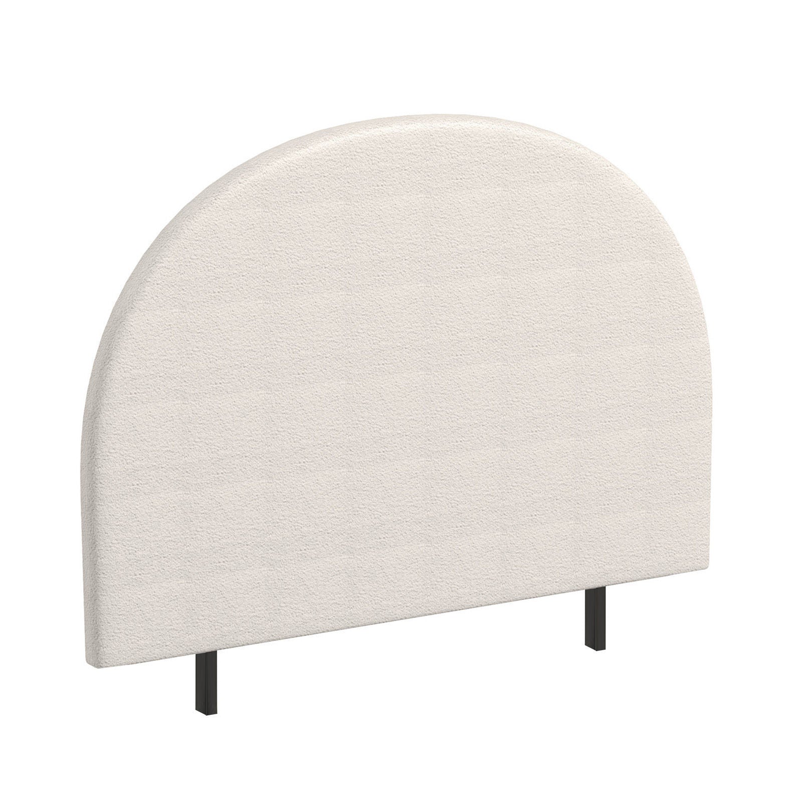 Milano Decor Ariana Curved Boucle Bedhead Headboard Upholstered Cushioned-Bed Frames & Bases-PEROZ Accessories