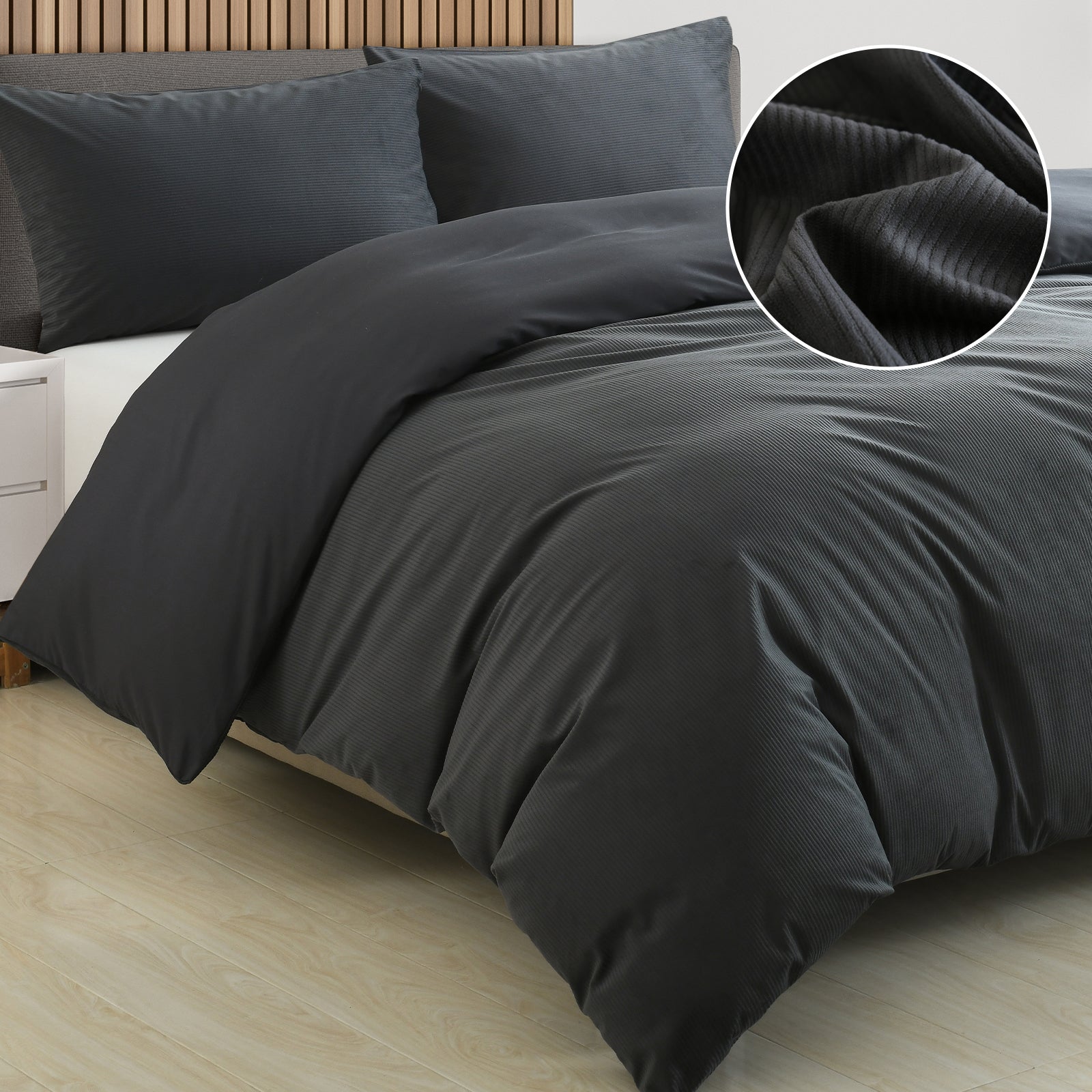 Royal Comfort Velvet Corduroy Quilt Cover Set Super Soft Luxurious Warmth-Bed Linen-PEROZ Accessories