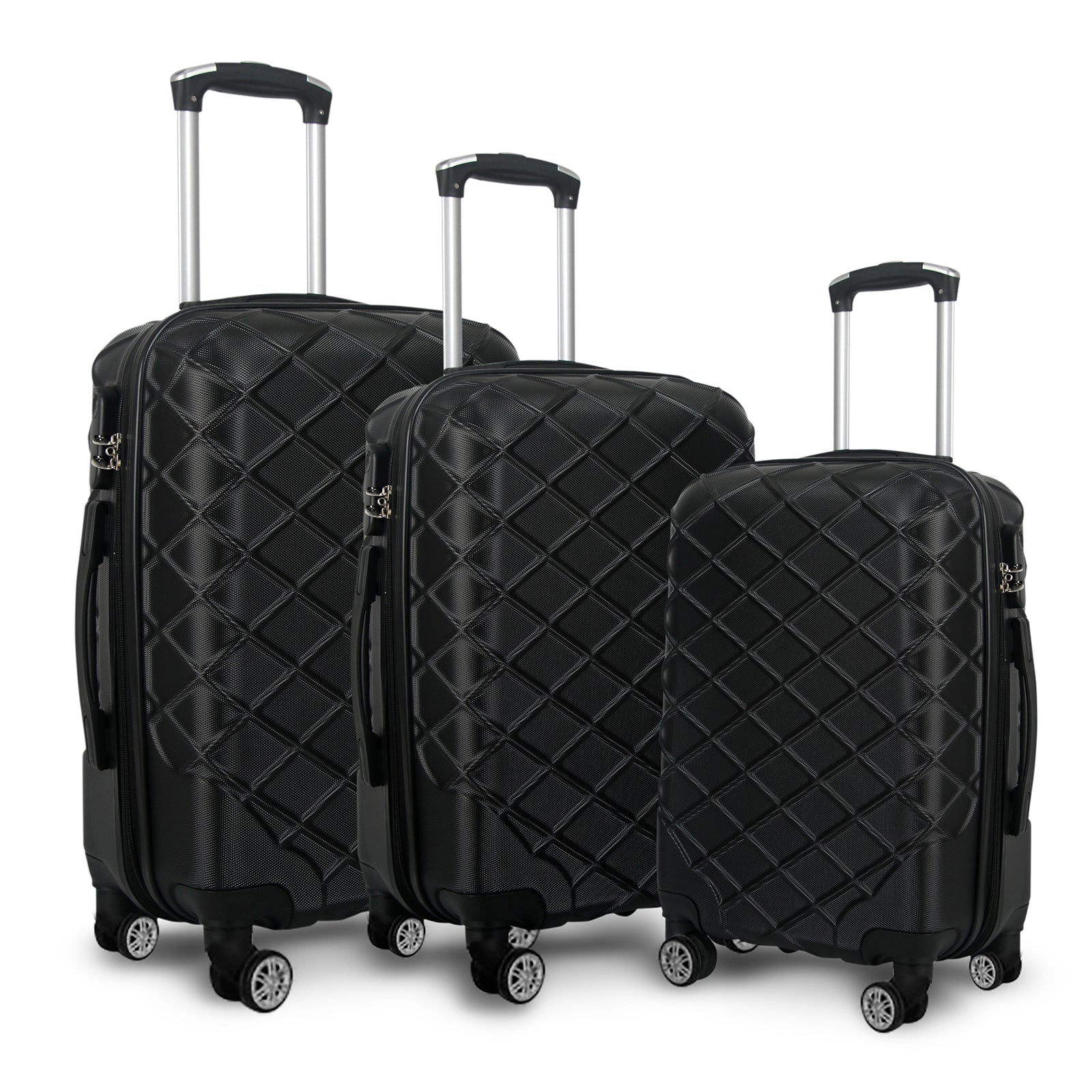 Milano Decor Luxury Travel Luggage Set ABS Hard Case Durable Lightweight-Luggage-PEROZ Accessories