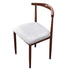 Anyhouz Chair Cover White Fur Stretch Seat Cover for Home Dinning Kitchen Washable Removable-Chair Cover-PEROZ Accessories
