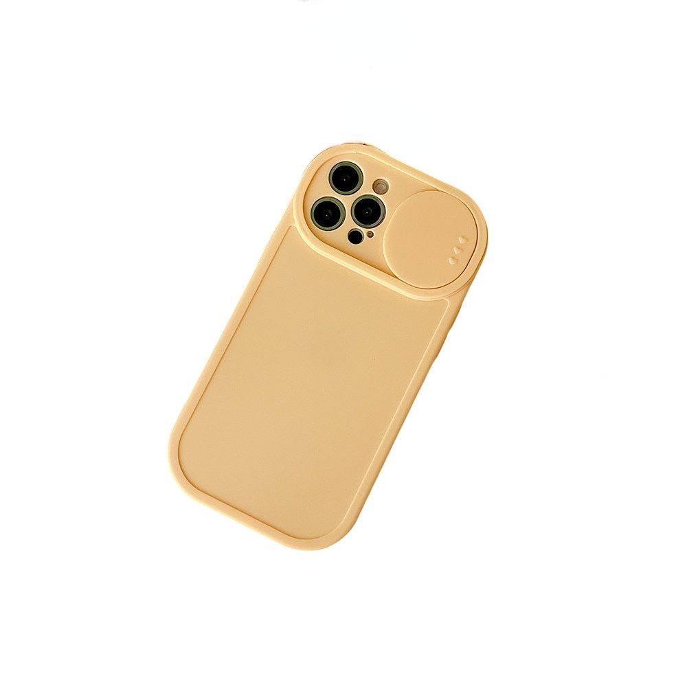 Anymob iPhone Case Yellow Slide Camera Protection Push Window Shockproof Soft Silicone Cover-Mobile Phone Cases-PEROZ Accessories