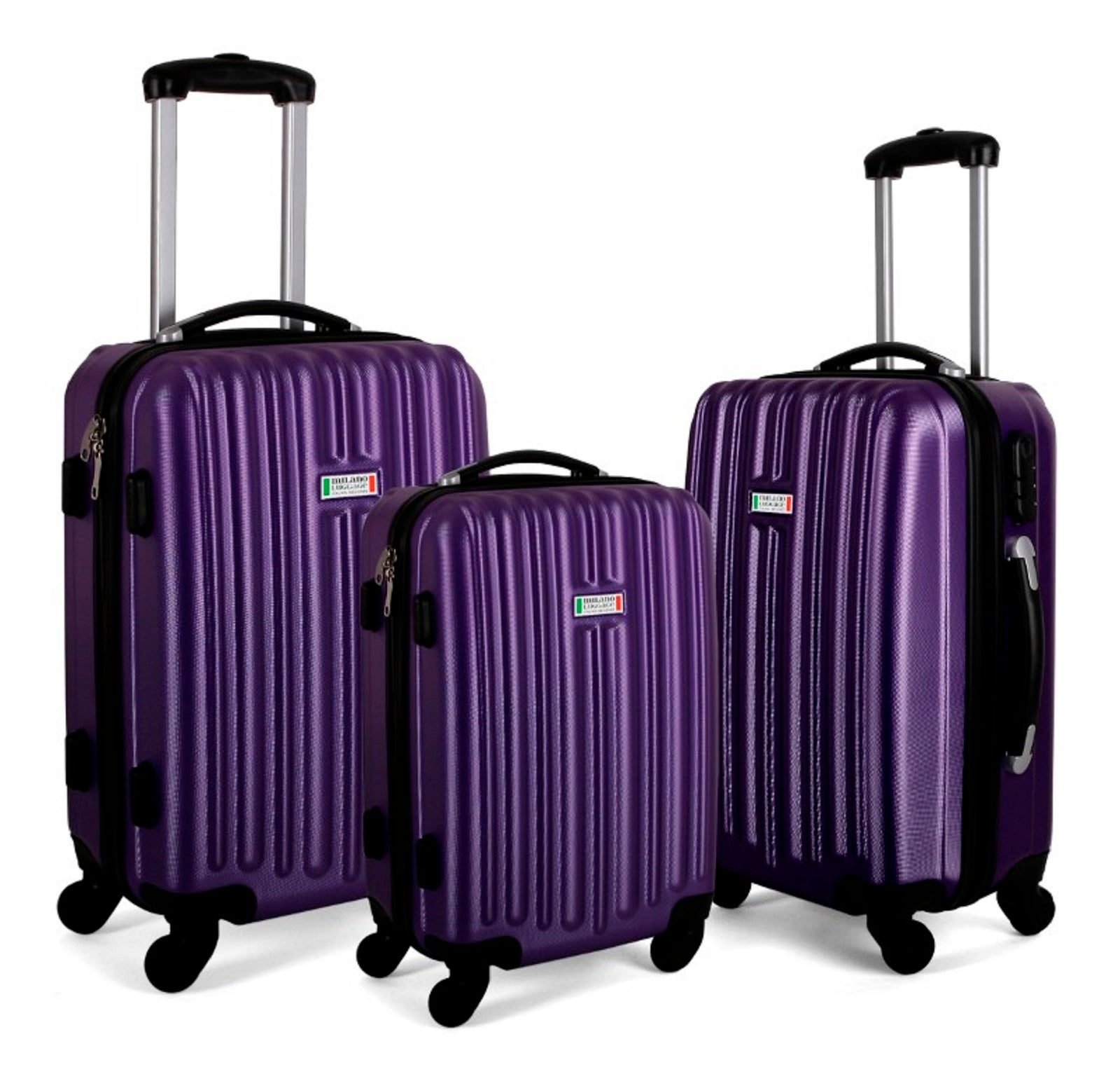 Milano Deluxe 3pc ABS Luggage Suitcase Luxury Hard Case Shockproof Travel Set-Luggage-PEROZ Accessories