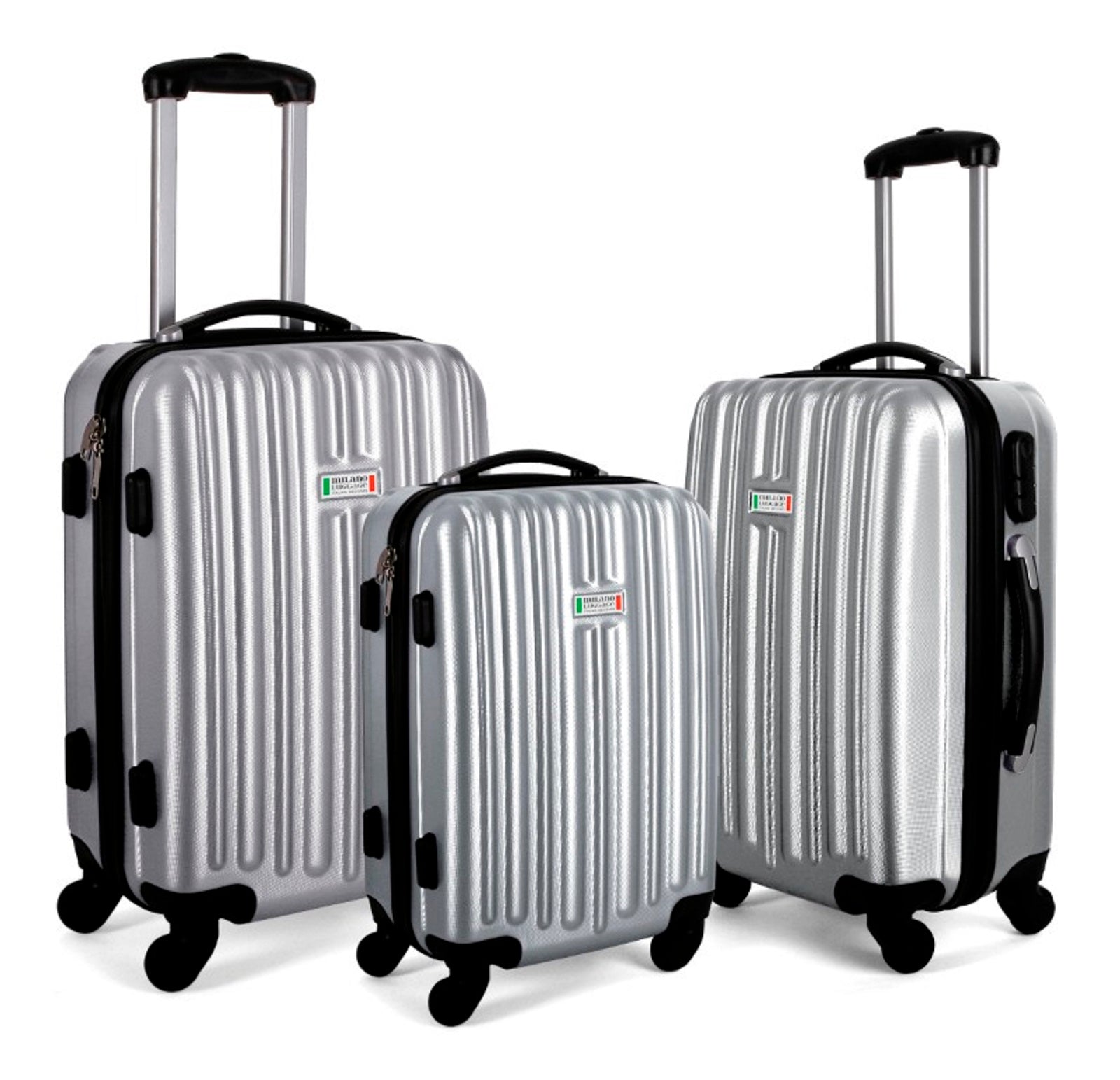 Milano Deluxe 3pc ABS Luggage Suitcase Luxury Hard Case Shockproof Travel Set-Luggage-PEROZ Accessories