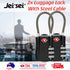 2 x TSA Approved 3 Digit Combination Locks Cable Luggage Suitcase Security Locks-Travel Accessories-PEROZ Accessories