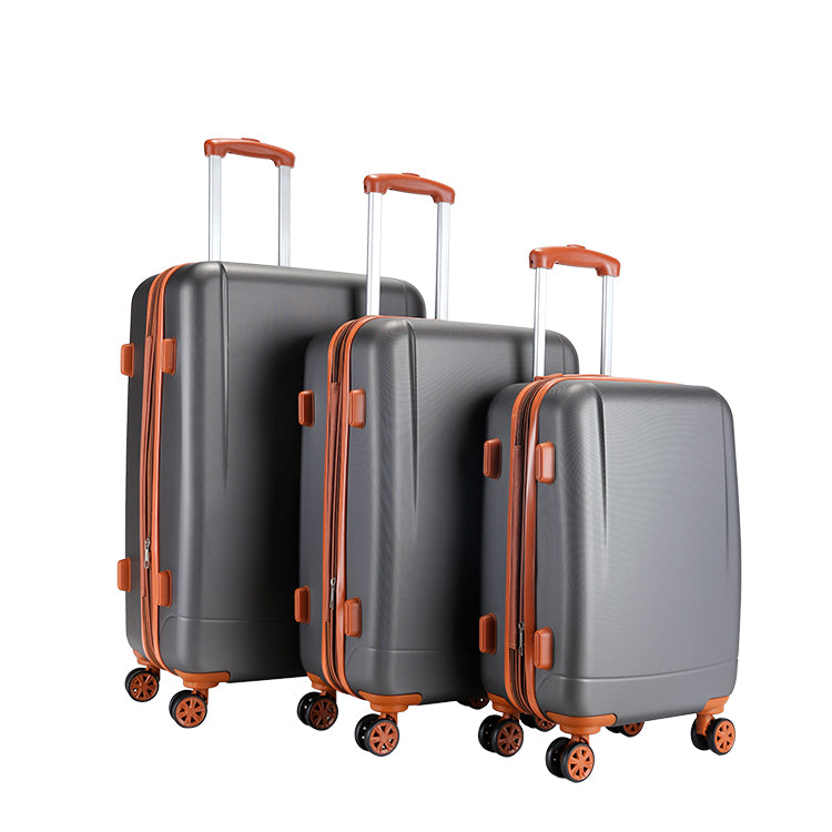 Milano Elite 3pc ABS Luggage Suitcase Luxury Hard Case Shockproof Travel Set-Luggage-PEROZ Accessories