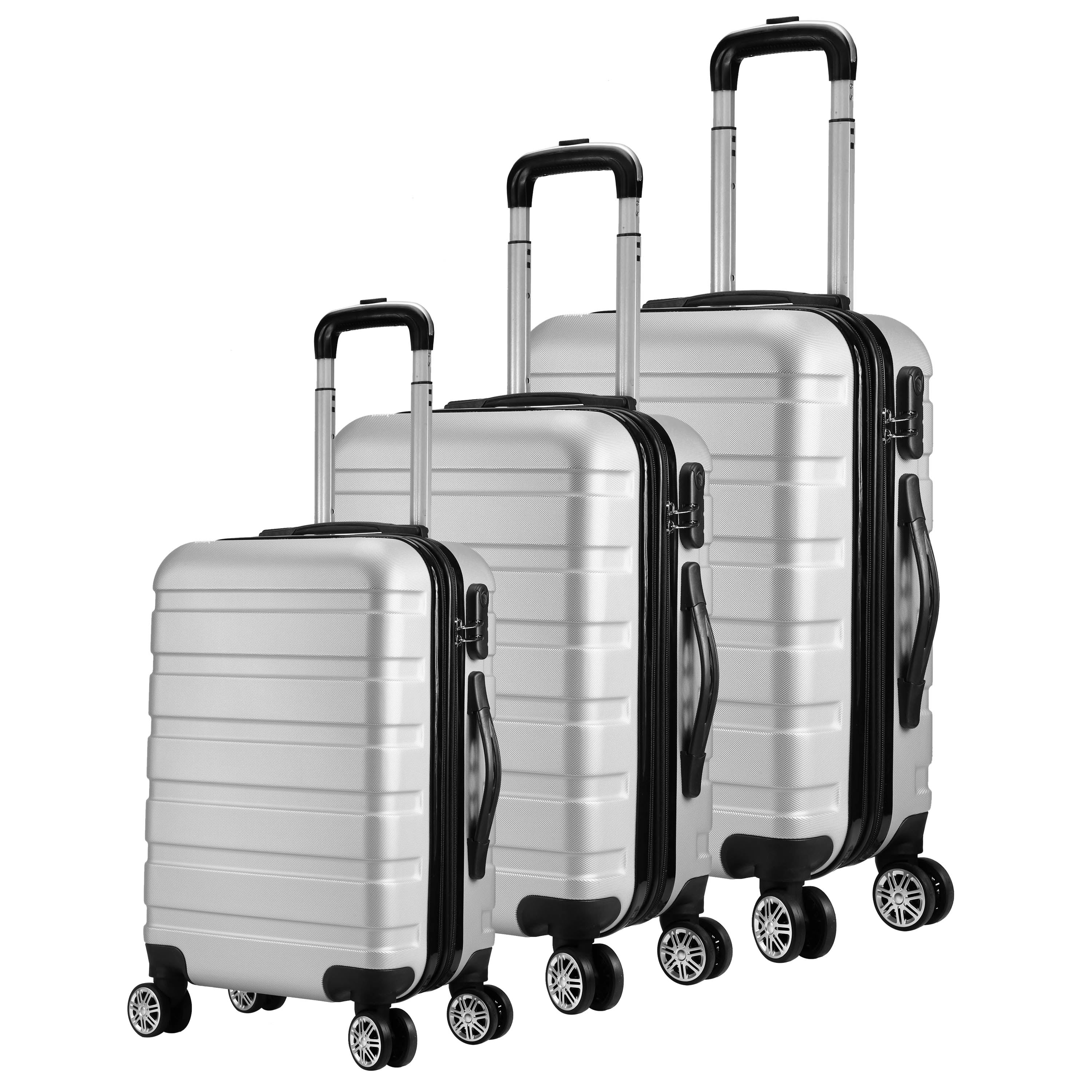 Milano XPander 3pc ABS Luggage Suitcase Luxury Hard Case Shockproof Travel Set-Luggage-PEROZ Accessories