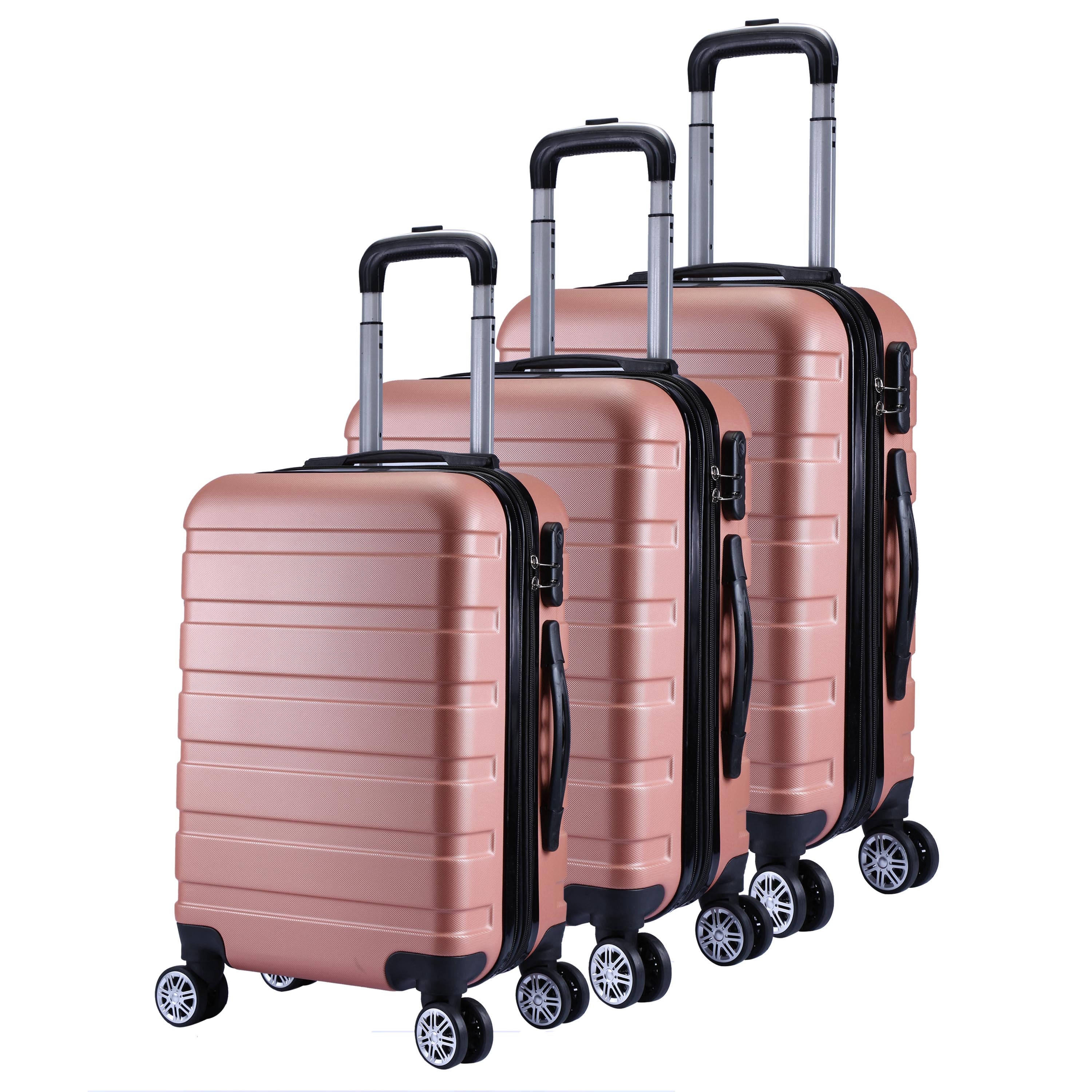 Milano XPander 3pc ABS Luggage Suitcase Luxury Hard Case Shockproof Travel Set-Luggage-PEROZ Accessories