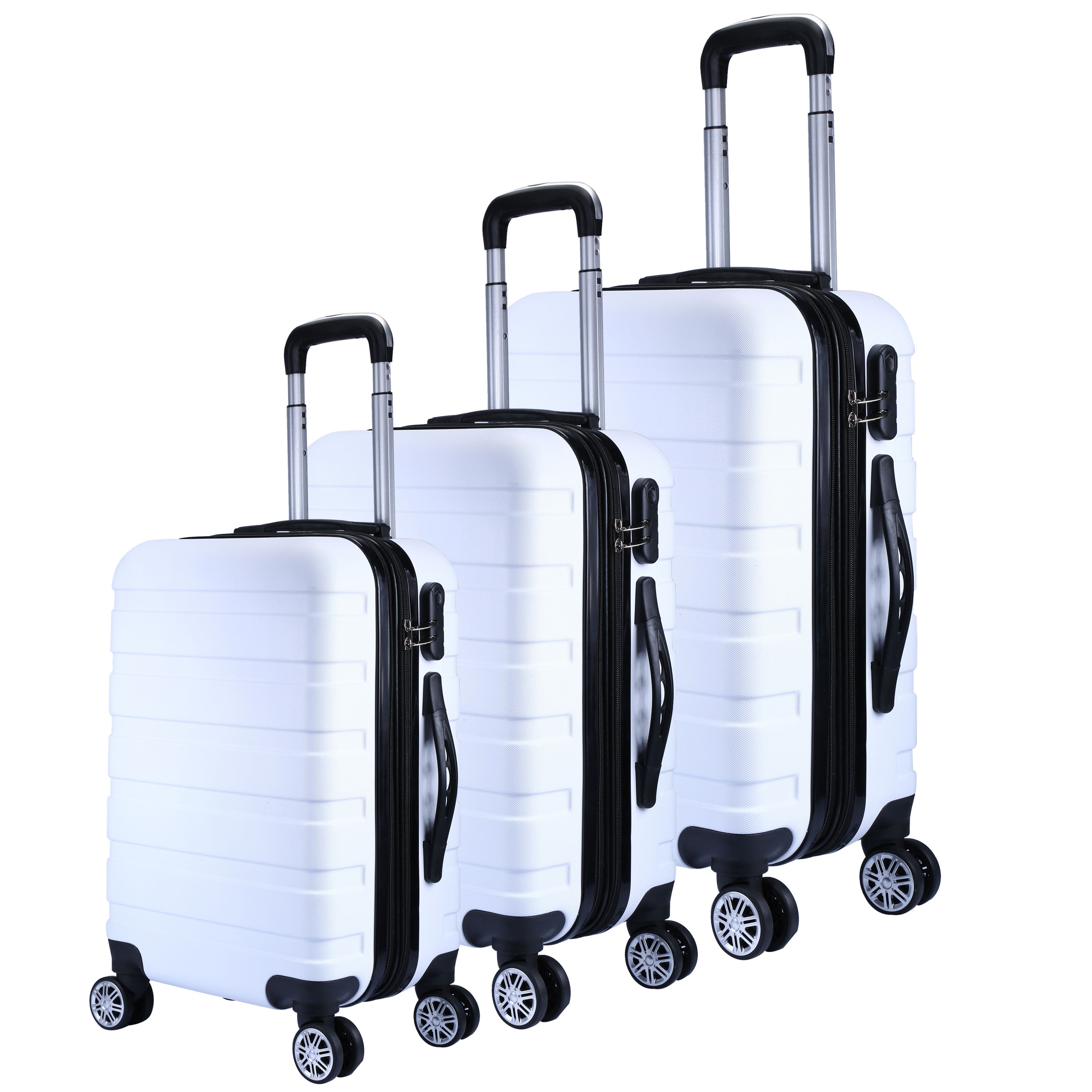 Milano XPander 3pc ABS Luggage Suitcase Luxury Hard Case Shockproof Travel Set-Luggage-PEROZ Accessories