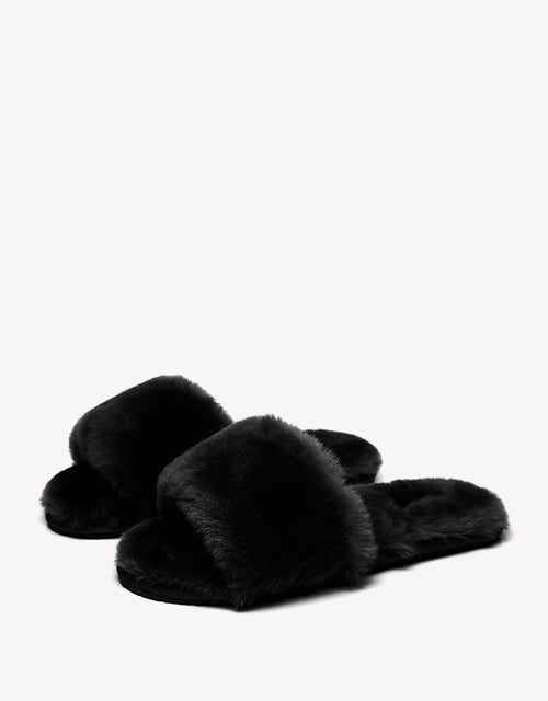 Australian Shepherd UGG Slipper Wool Fluffy Slides Nala-Slides-PEROZ Accessories