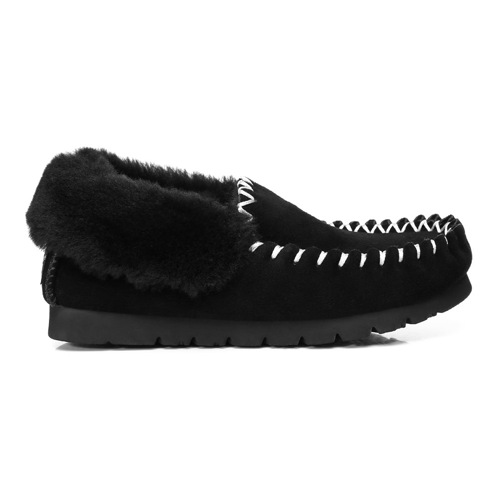 TARRAMARRA Unisex UGG Sheepskin Wool Popo Moccasin Men Women-Loafers & Moccasins-PEROZ Accessories
