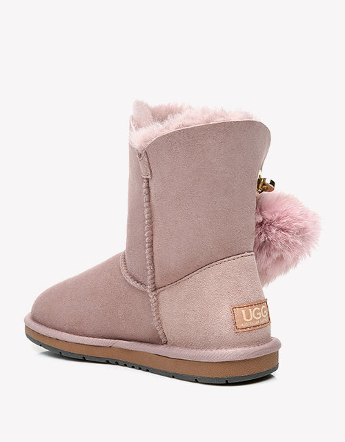 Australian Shepherd Australian Shepherd UGG Boots Ladies Short Pom Pom Blakely Water Resistant-Boots-PEROZ Accessories
