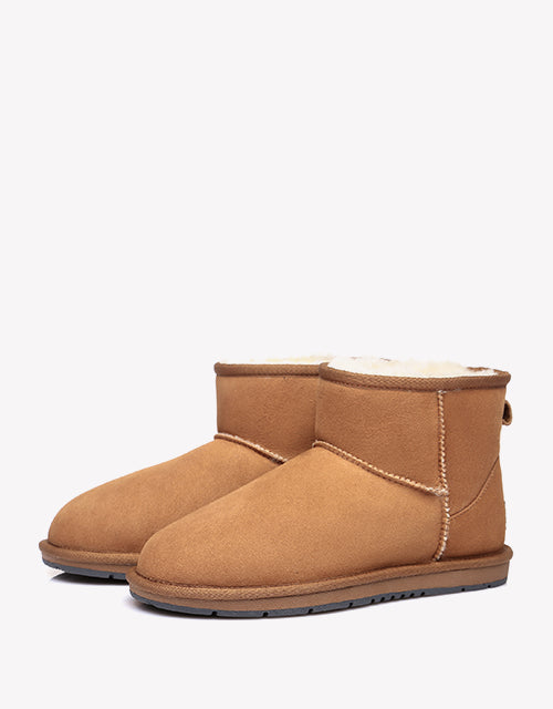 Water Resistant | UGG Boots Unisex Mini Classic Suede Sheepskin Wool Australian Shepherd-Boots-PEROZ Accessories