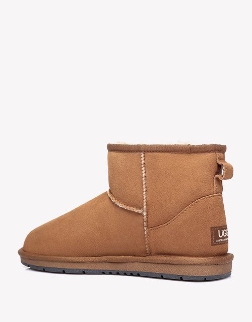 Water Resistant | UGG Boots Unisex Mini Classic Suede Sheepskin Wool Australian Shepherd-Boots-PEROZ Accessories