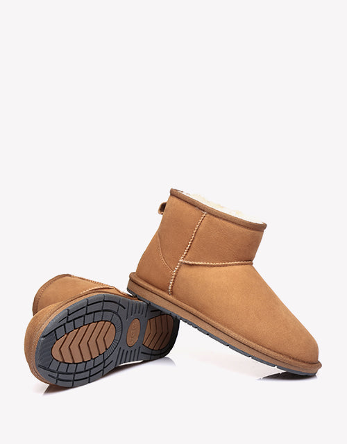 Water Resistant | UGG Boots Unisex Mini Classic Suede Sheepskin Wool Australian Shepherd-Boots-PEROZ Accessories