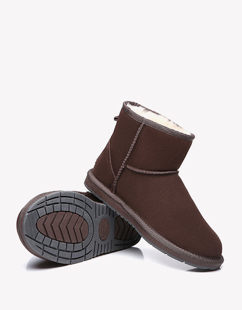 Water Resistant | UGG Boots Unisex Mini Classic Suede Sheepskin Wool Australian Shepherd-Boots-PEROZ Accessories
