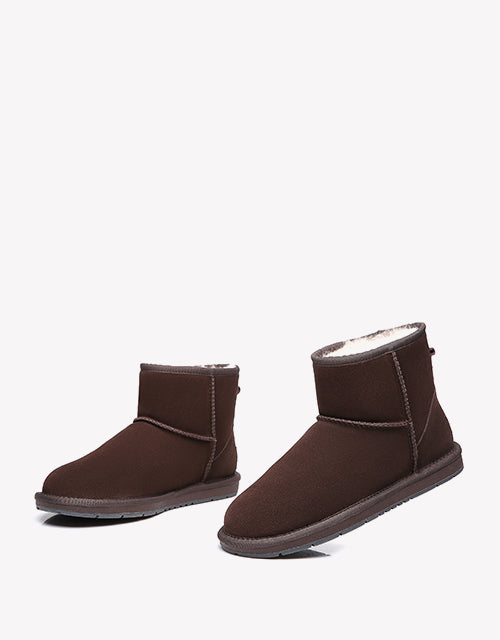 Water Resistant | UGG Boots Unisex Mini Classic Suede Sheepskin Wool Australian Shepherd-Boots-PEROZ Accessories
