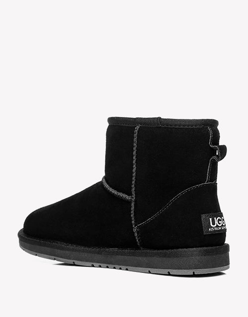 Water Resistant | UGG Boots Unisex Mini Classic Suede Sheepskin Wool Australian Shepherd-Boots-PEROZ Accessories