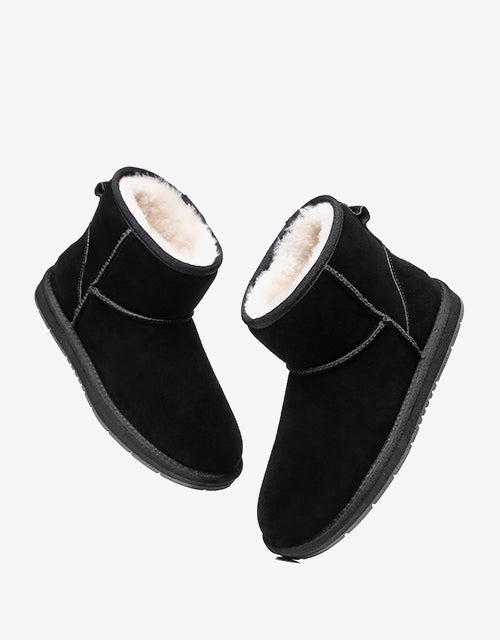 Water Resistant | UGG Boots Unisex Mini Classic Suede Sheepskin Wool Australian Shepherd-Boots-PEROZ Accessories