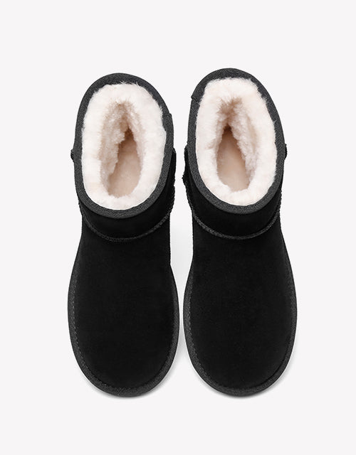 Water Resistant | UGG Boots Unisex Mini Classic Suede Sheepskin Wool Australian Shepherd-Boots-PEROZ Accessories