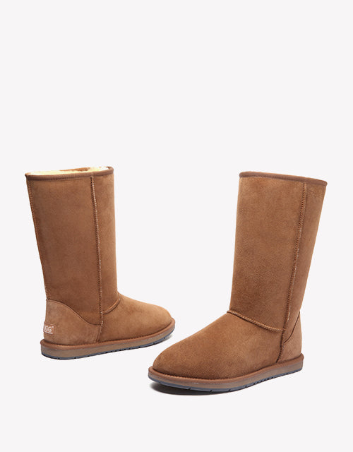 Australian Shepherd Ugg Boots Unisex Tall Classic Australia Premium Double Face Sheepskin-Boots-PEROZ Accessories