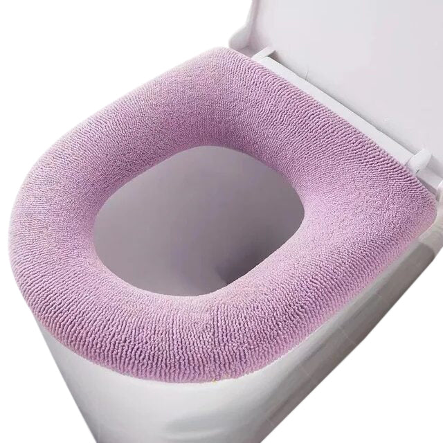 Anyhouz Toilet Seat A Pink Washable Soft Mat Pad Cushion O-shape Seat Bidet Toilet Cover Accessories-Toilet Seat Cover-PEROZ Accessories