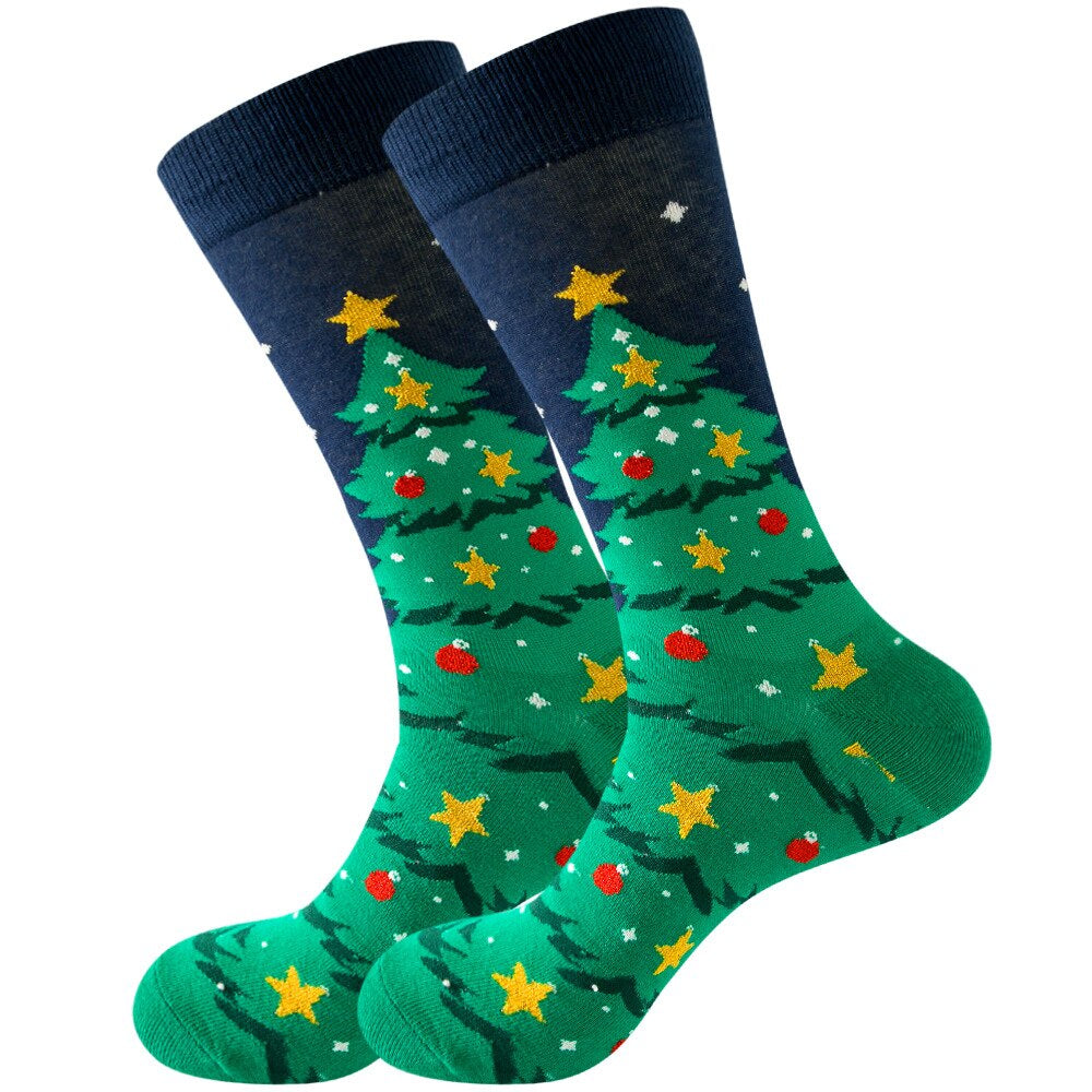 Anysox 5 Pairs Green Blue Size 5-13 Socks Crystal Silk Tide Winter Holiday Design Plus Snowflake Stocking Comfortable To Wear Perfect For Women-Socks-PEROZ Accessories