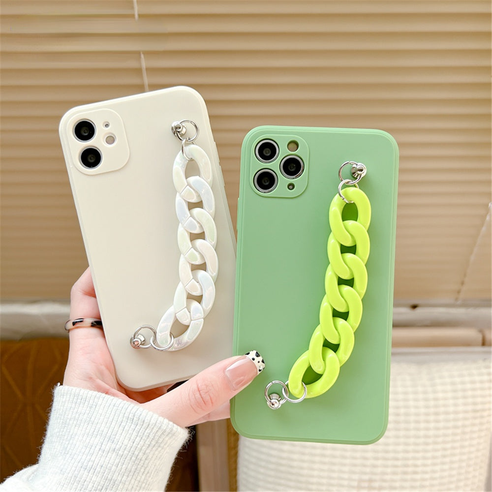 Anymob iPhone Case Dark Blue Marble Chain Soft Silicone Bracelet Phone Cover-Mobile Phone Cases-PEROZ Accessories