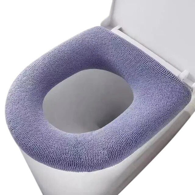Anyhouz Toilet Seat A Blue Washable Soft Mat Pad Cushion O-shape Seat Bidet Toilet Cover Accessories-Toilet Seat Cover-PEROZ Accessories