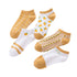 Anysox 5 Pairs One Size 5-9 Mix Lemon Liner Cotton And Spandex Comfortable Socks To Wear With Fruit Creative Design Brand Perfect for Women-Socks-PEROZ Accessories