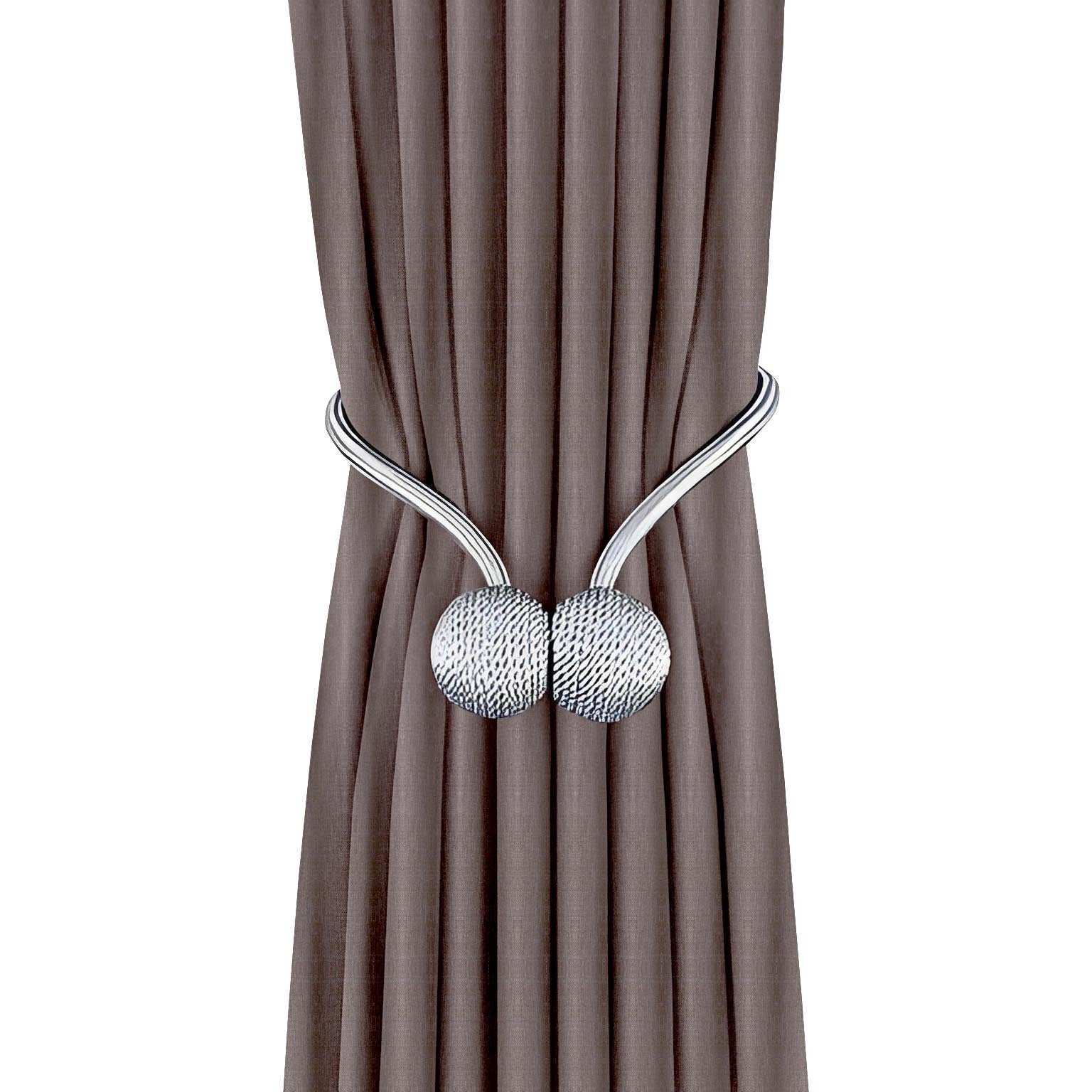 Anyhouz Curtains 100cm Brown Premium Plain Design Window Drape Curtains for Beedroom Living Room-Curtains & Drapes-PEROZ Accessories