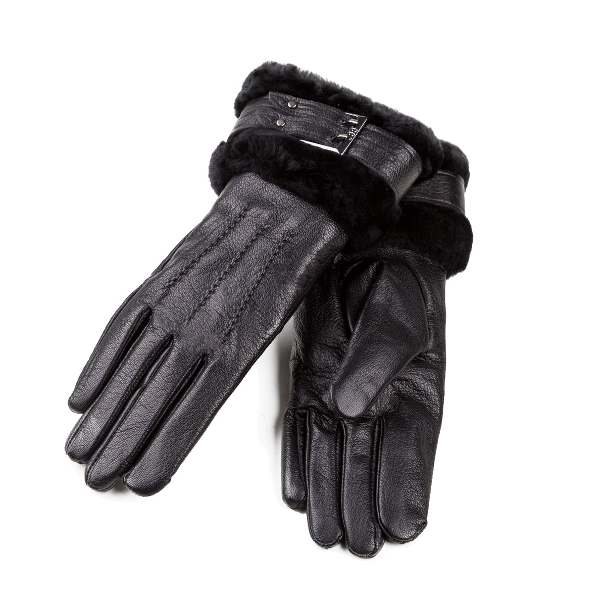 Ugg Lamb Skin Cuff Glove-Gloves-PEROZ Accessories