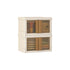 AnyCraft 2 Storage Beige Brown Stackable Foldable Storage Bins with Door for Office and School Supplies-Organizers-PEROZ Accessories