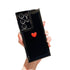 Anymob Samsung Black With Red Cute 3D Love Heart Case Shockproof Soft Silicone Phone Back Cover-Mobile Phone Cases-PEROZ Accessories