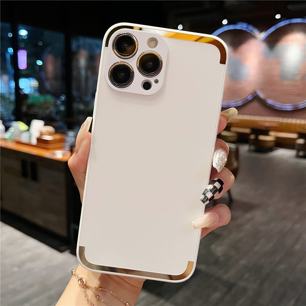 Anymob iPhone Case White Candy Color Matte Soft Camera Protection Shockproof Cover-Mobile Phone Cases-PEROZ Accessories