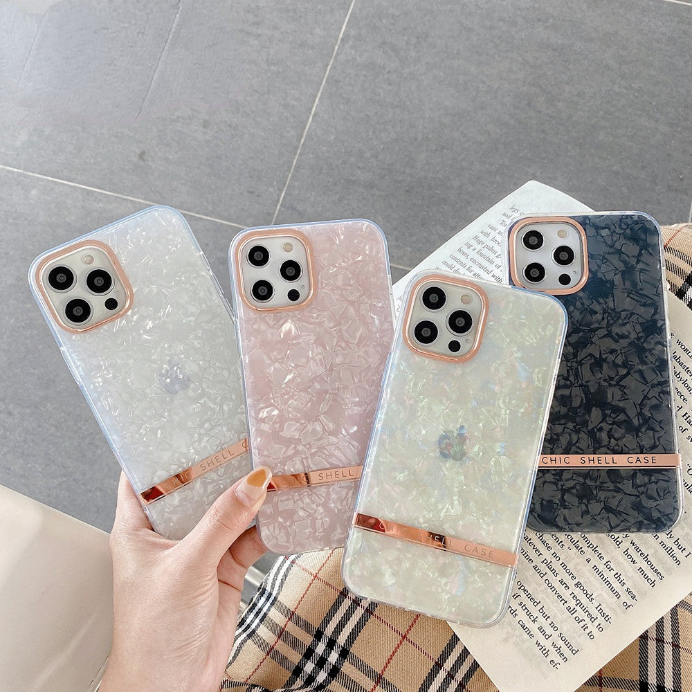 Anymob iPhone Case Pink Dream Shell Pattern Shockproof Soft Silicone Back Cover-Mobile Phone Cases-PEROZ Accessories