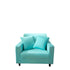 Anyhouz 1 Seater Sofa Cover Plain Blue Style and Protection For Living Room Sofa Chair Elastic Stretchable Slipcover-Slipcovers-PEROZ Accessories