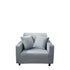 Anyhouz 1 Seater Sofa Cover Plain Ash Grey Style and Protection For Living Room Sofa Chair Elastic Stretchable Slipcover-Slipcovers-PEROZ Accessories