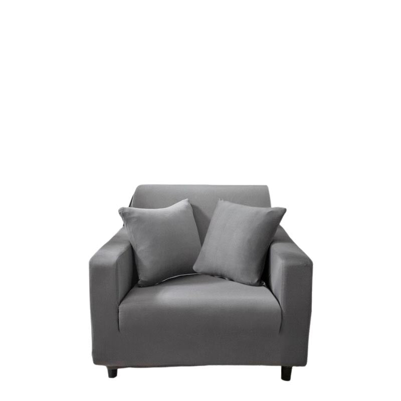 Anyhouz 1 Seater Sofa Cover Plain Grey Style and Protection For Living Room Sofa Chair Elastic Stretchable Slipcover-Slipcovers-PEROZ Accessories