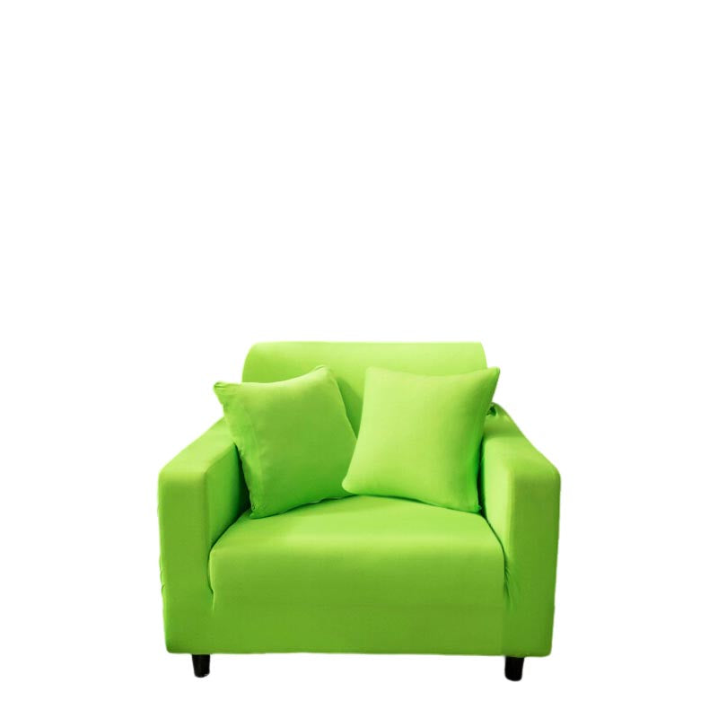 Anyhouz 1 Seater Sofa Cover Plain Apple Green Style and Protection For Living Room Sofa Chair Elastic Stretchable Slipcover-Slipcovers-PEROZ Accessories
