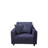 Anyhouz 1 Seater Sofa Cover Plain Navy Blue Style and Protection For Living Room Sofa Chair Elastic Stretchable Slipcover-Slipcovers-PEROZ Accessories