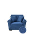 Anyhouz 1 Seater Sofa Cover Plain Blue Style and Protection For Living Room Sofa Chair Elastic Stretchable Slipcover-Slipcovers-PEROZ Accessories