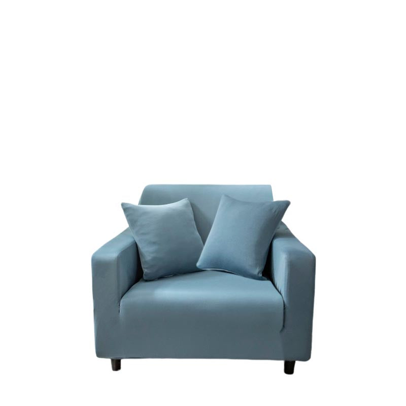 Anyhouz 1 Seater Sofa Cover Plain Grey Blue Style and Protection For Living Room Sofa Chair Elastic Stretchable Slipcover-Slipcovers-PEROZ Accessories